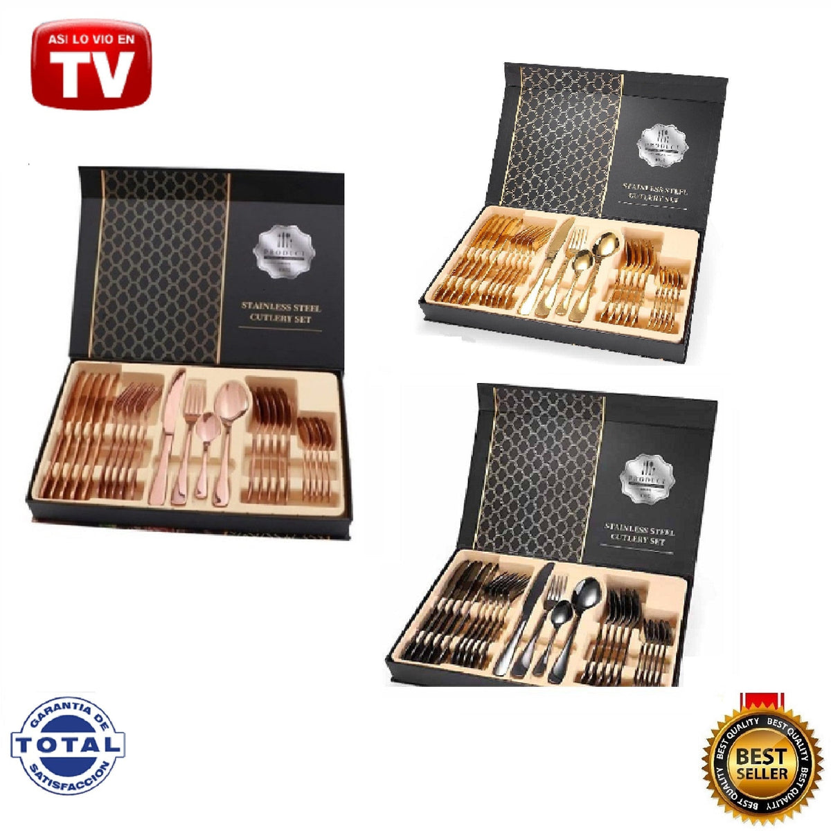 Juego de Cubiertos en Acero Inox 24 Piezas