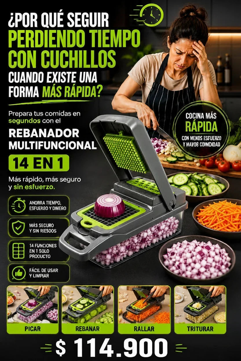 Rebanador Multifuncional 14 En 1