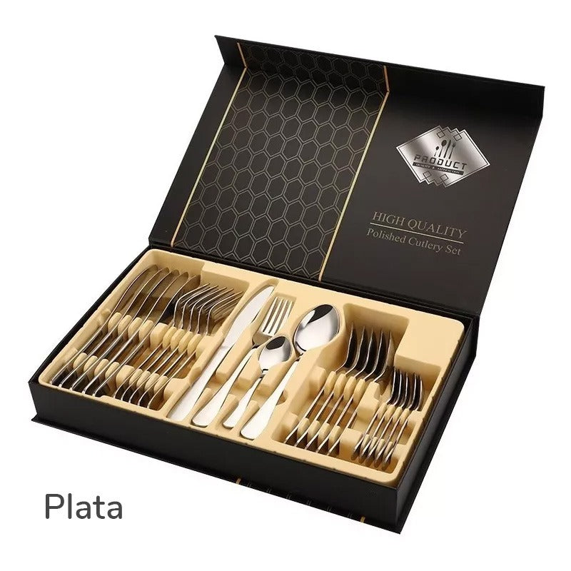 Juego de Cubiertos en Acero Inox 24 Piezas